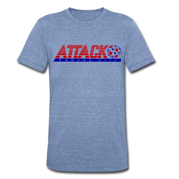 Kansas City Attack T-Shirt (Tri-Blend Super Light) - heather Blue